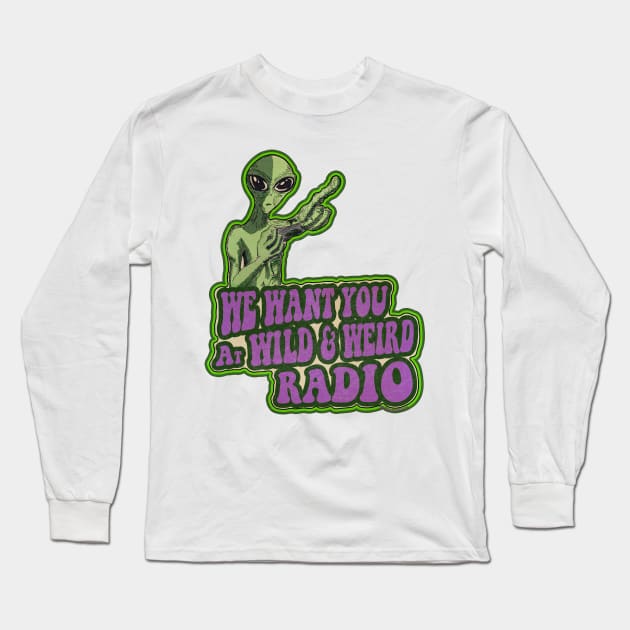 Wild and Weird Radio (purp) Long Sleeve T-Shirt by theartofron